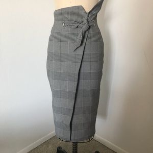 H&M Plaid Wrap Skirt